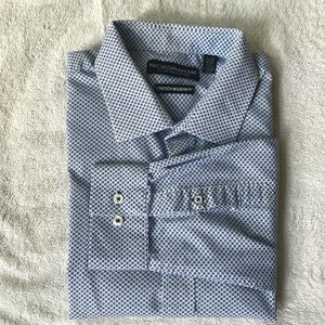 Nick Graham XL 17-17.5/34-35 designer men’s casual button down shirt